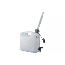 Ivóvízkanna leeresztőcsappal és a fedelén kifolyócsővel, 10 liter.