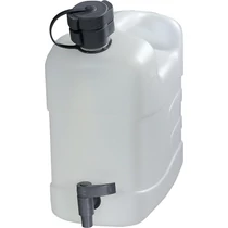 Ivóvízkanna leeresztőcsappal és a fedelén kifolyócsővel, 20 liter.