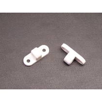 Elősátor beakasztó fül, műanyag, függőleges