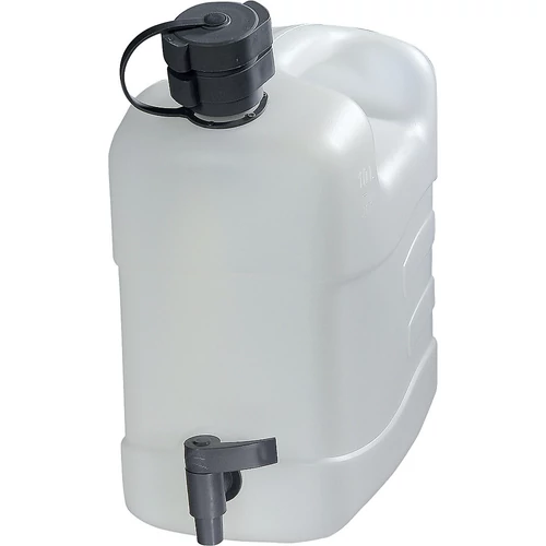 Ivóvízkanna leeresztőcsappal és a fedelén kifolyócsővel, 20 liter.