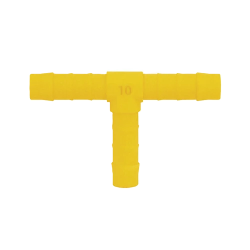 Csőelosztó T idom 10 mm sárga