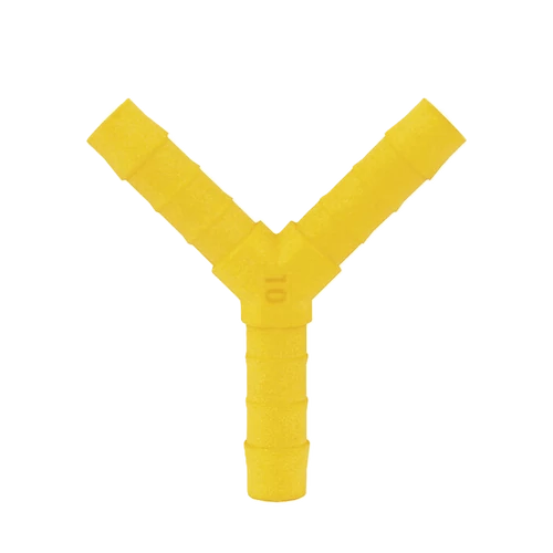 Csőelosztó Y-idom 10 mm sárga