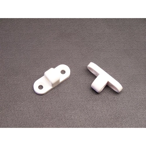 Elősátor beakasztó fül, műanyag, függőleges