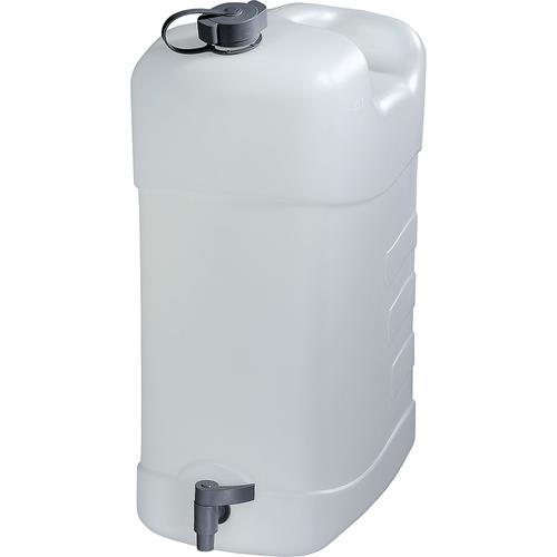 Ivóvízkanna leeresztőcsappal és a fedelén kifolyócsővel, 35 liter.